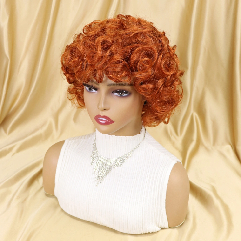 Full Machine Made Brazilian Indian Human Hair 8-Inch Pixie Cut Wig