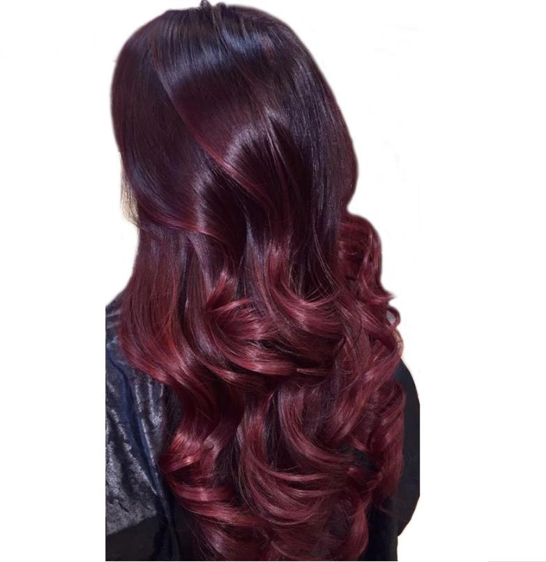 Ombre Dark Wine Color Hair Virgin Body Wave Hair Weave Bundles