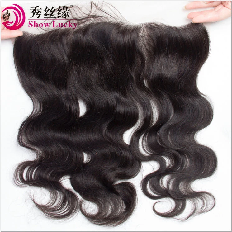 Wholesale Top Quality Body Wave Virgin Remy Brazilian Human Hair Extension Ear to Ear Full Lace Closure Frontals