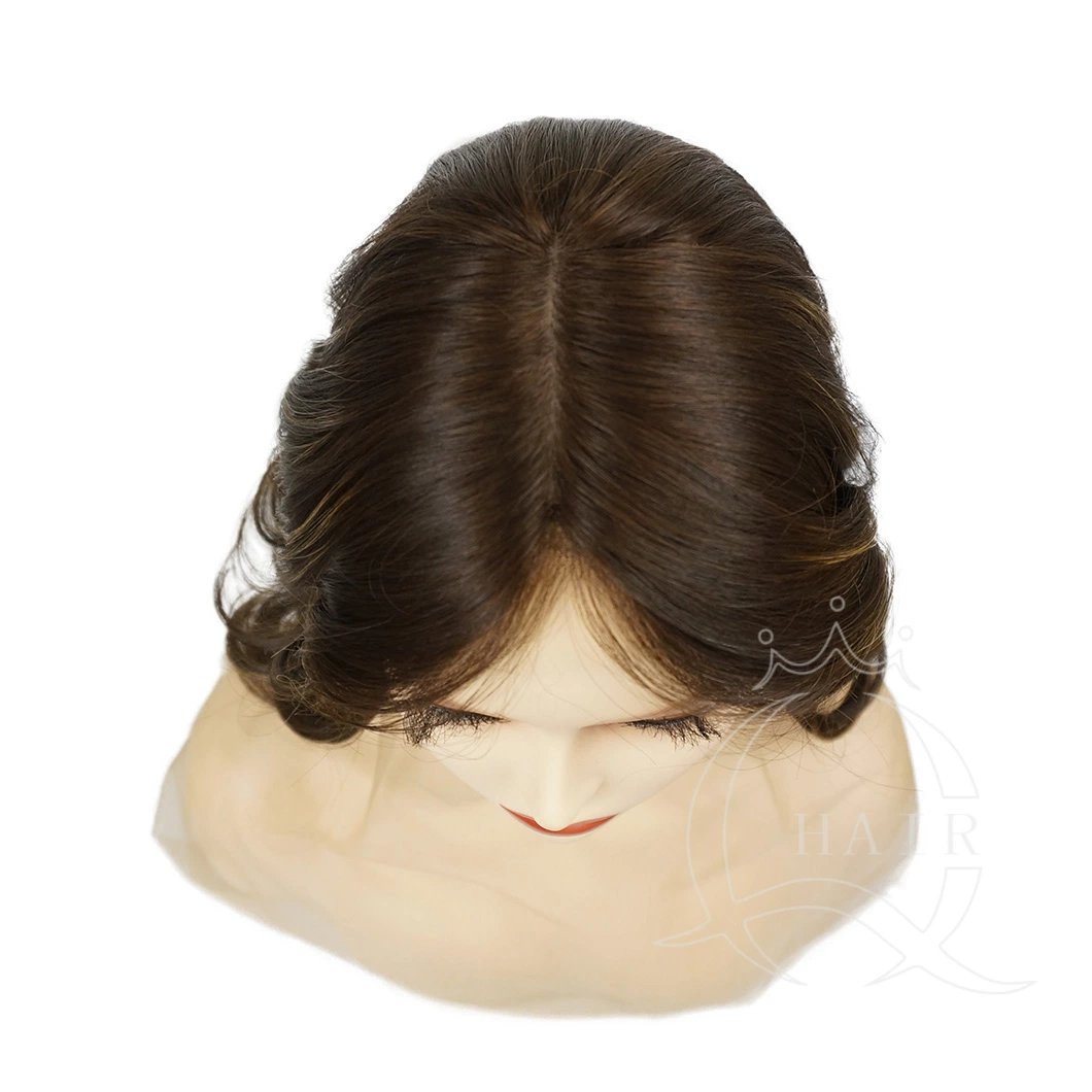 Natural 6 Highlight Color Silk Top Wig Front Lace Wig Kosher Jewish Wig Factory Direct Sale Customized Human Hair Wig Remy Hair Wig