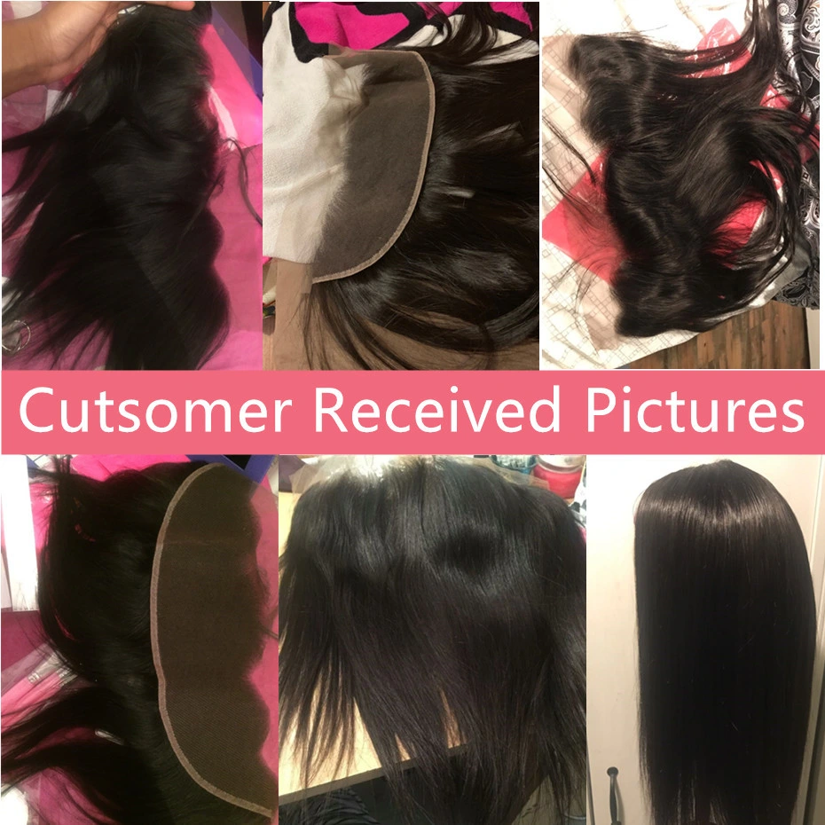 Human Hair Raw Indian Hair Straight Closure and Frontal